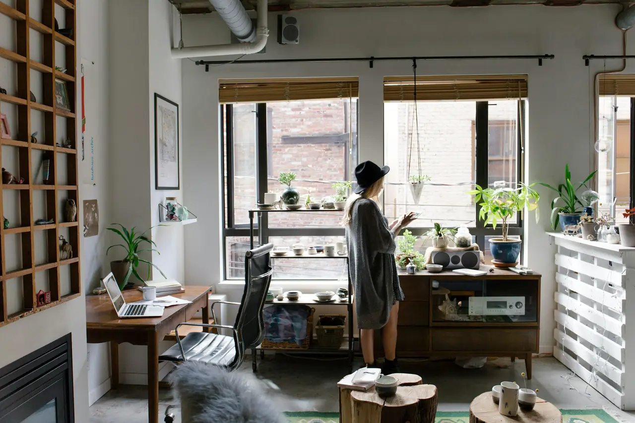 A bright, lived-in living room in the afternoon light